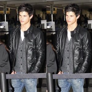 Men’s Diesel Leather Jacket Black NWT